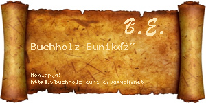 Buchholz Euniké névjegykártya